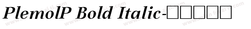 PlemolP Bold Italic字体转换